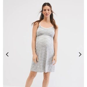 Motherhood Maternity Lace Trim Nursing Nightgown